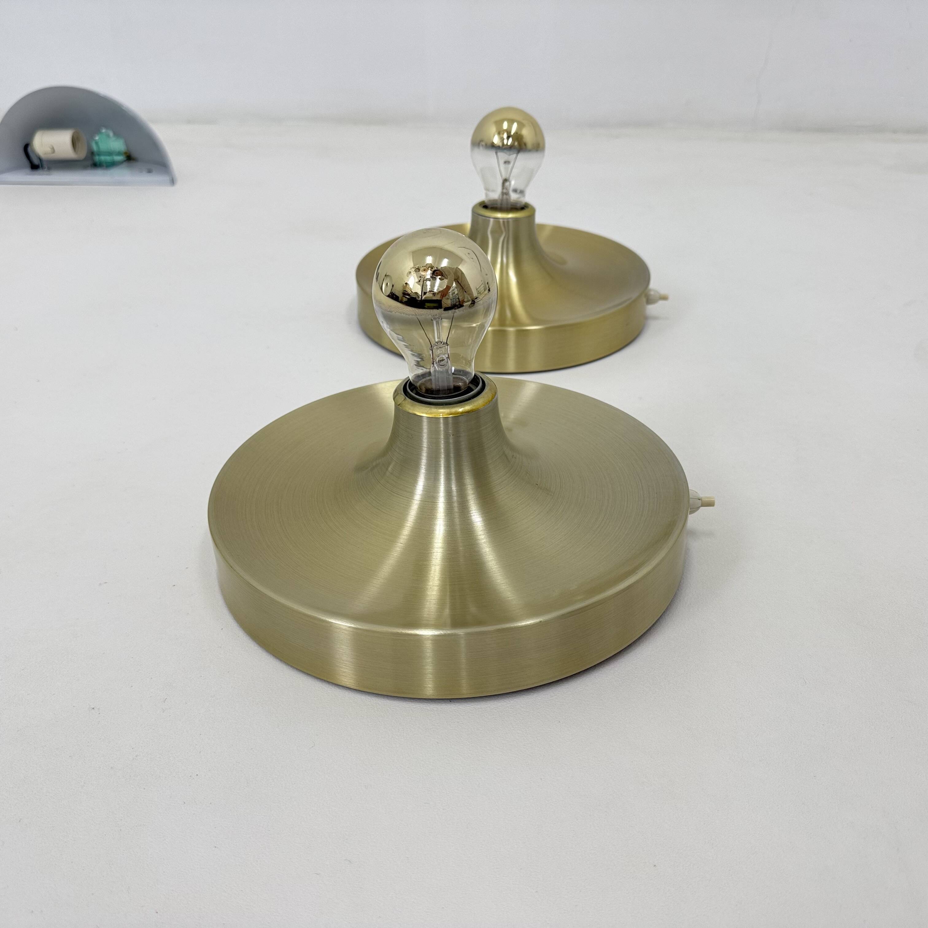 Mid-century design honsel space age disc lamp , 1970s attributed to Charlot