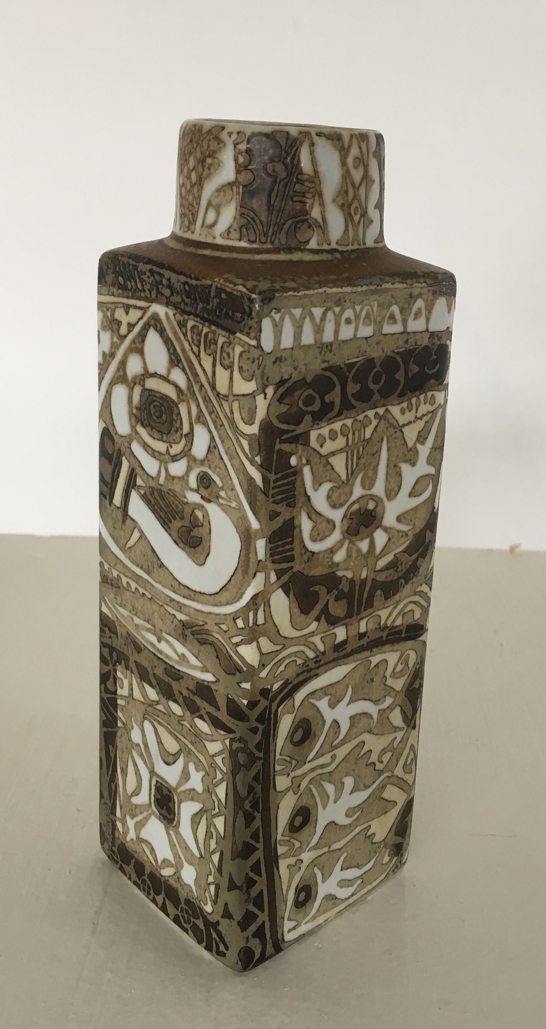 Vase Nils Thorsson Danish Faience Glazed Baca par Royal Copenhagen