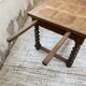 Paneled walnut desk with turned legs, 1900