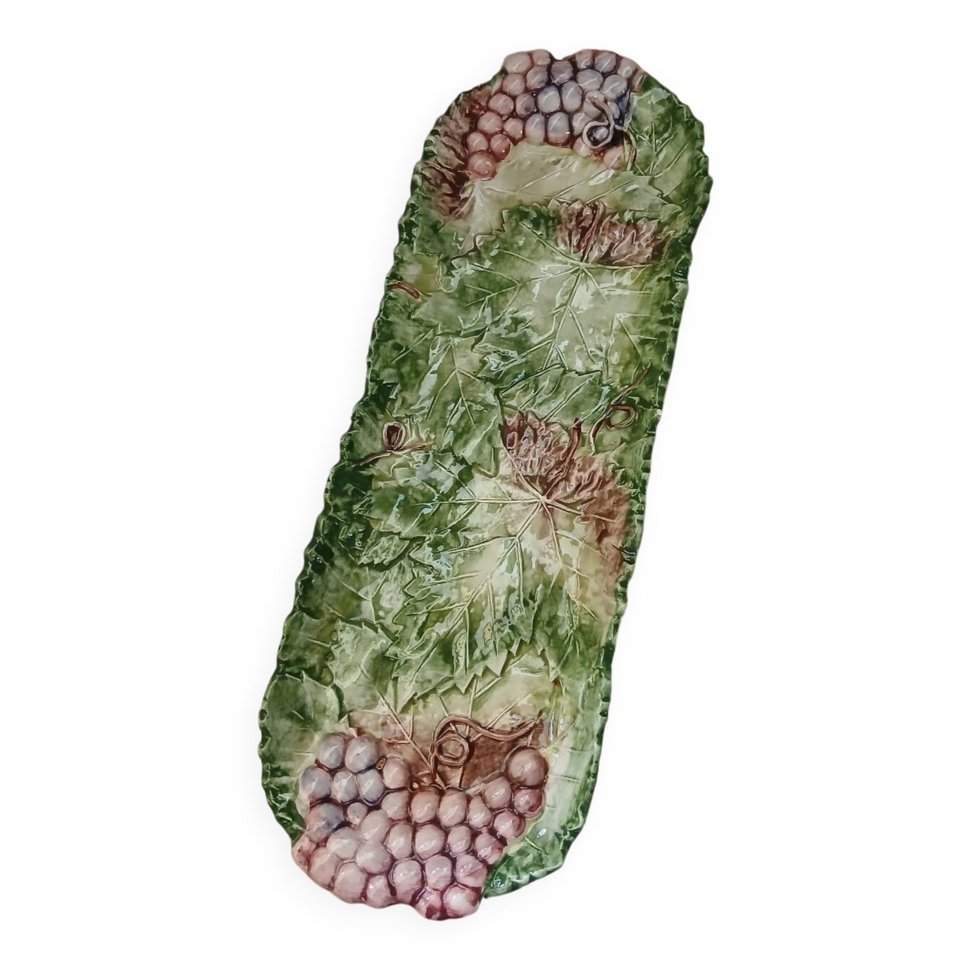 Antique oval slip dish