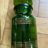 Vintage golden green apothecary jars