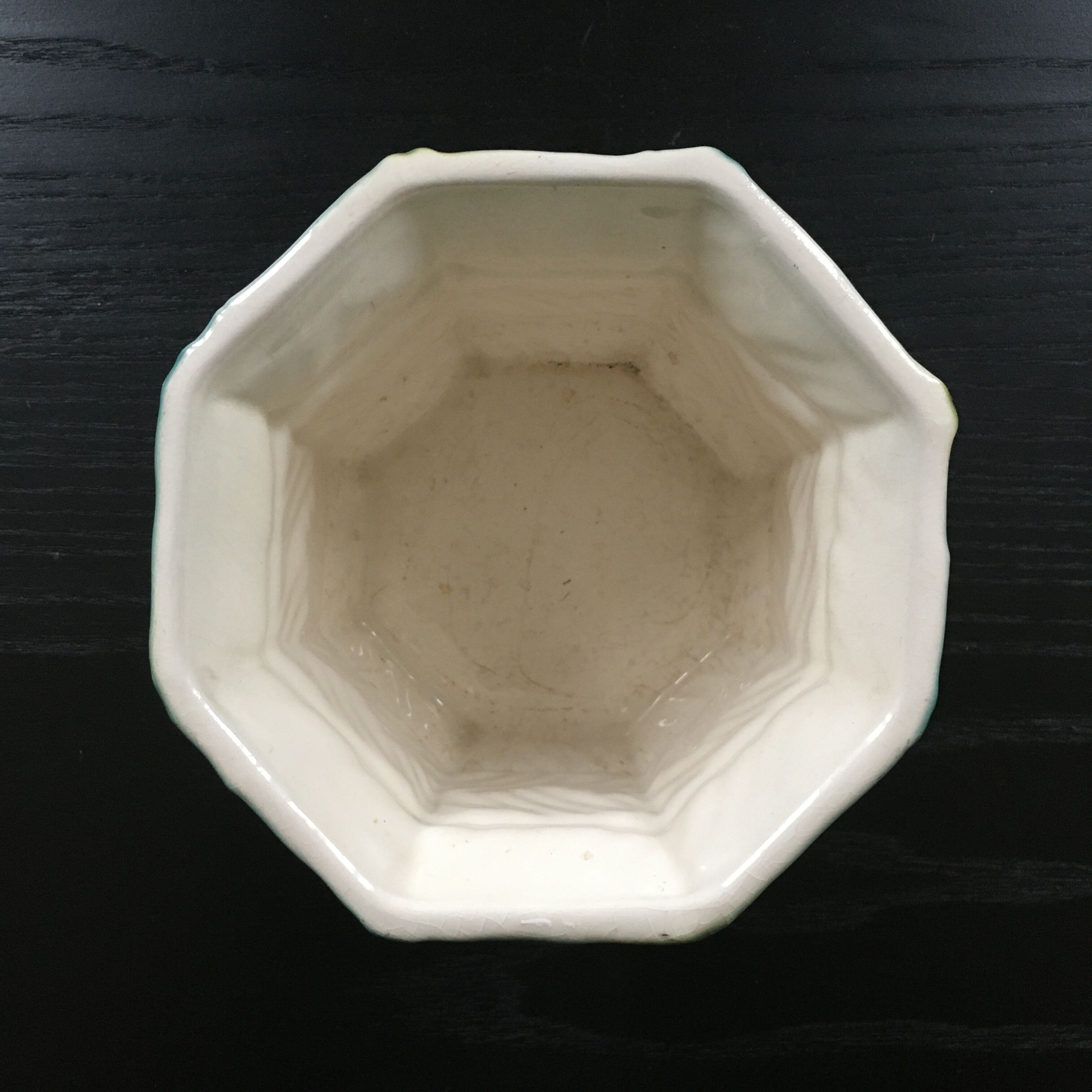 Barbotine planter with cane decor