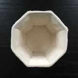 Barbotine planter with cane decor