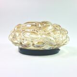 Mid-century amber bubble ceiling lamp by Helena Tynell for Glashütte Limburg, 1960s