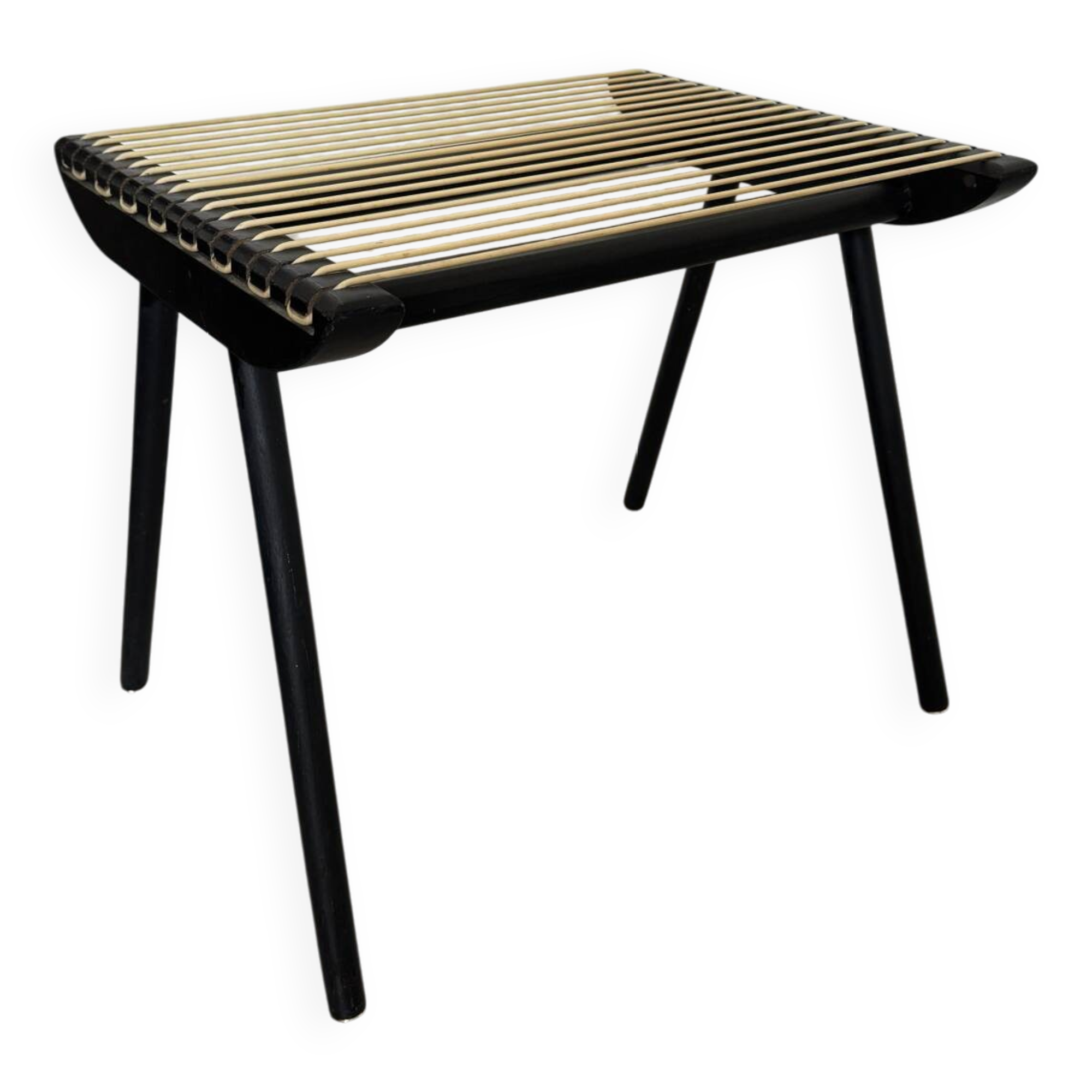 Vintage black Georges Tigien stool