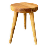 Pair of wooden tripod stools