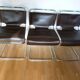 3 Pascal Mourgue leather chairs 1960