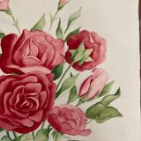 Watercolor with vintage roses
