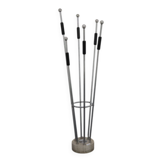 Modern Travertine and Steel Coat Rack from Fratelli Mannelli, 1970s