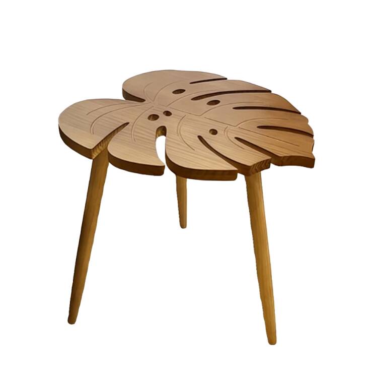 Modern Coffee Table in Leaf Shape, Minimalist Living Room Table, Kitchen and Living Room Furniture