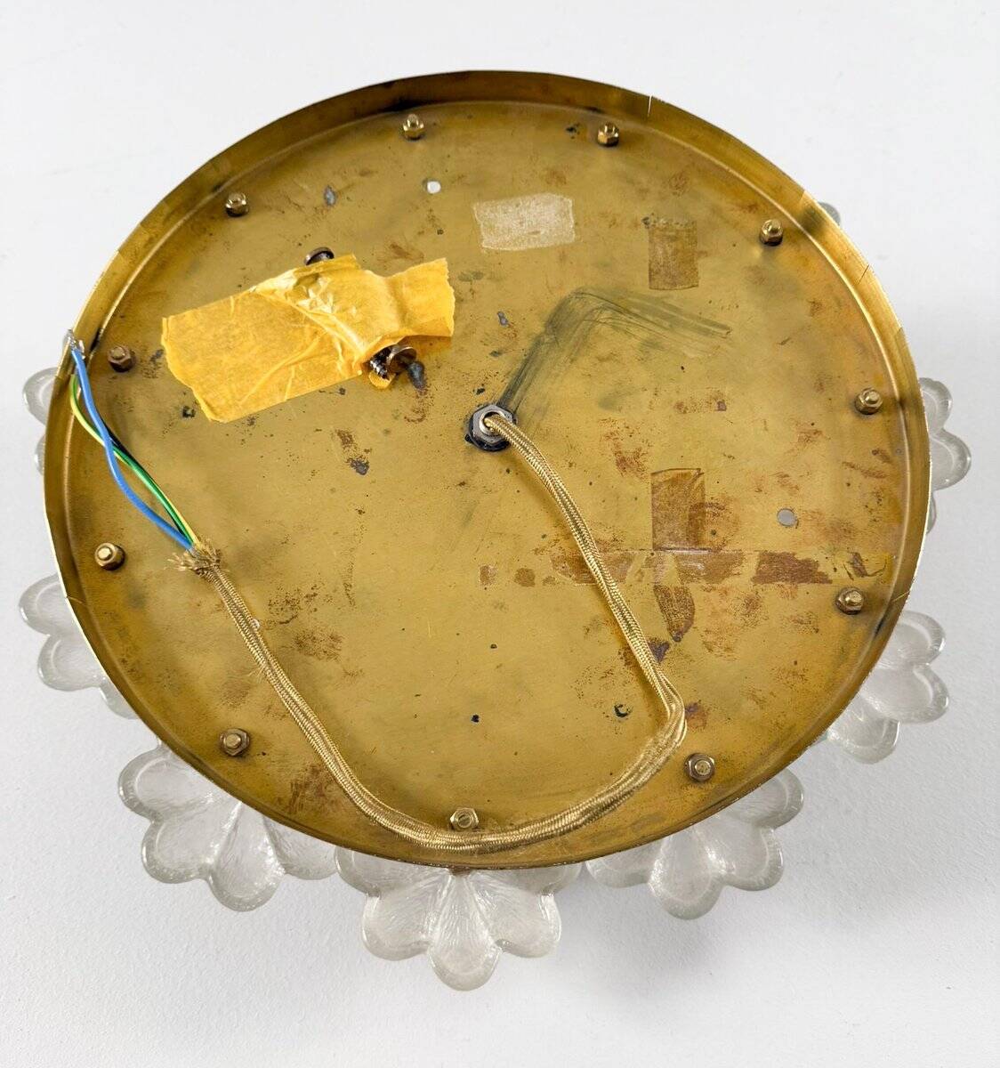 Modern mid-century wall lamp with floral pattern by Ernst Palme, 1960s