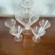 Port carafe in bohemian cut crystal and its 4 Glasses