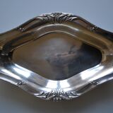 Flat basket cup in silver metal