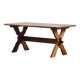 Vintage danish brutalist oak dining table