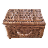 Handmade wicker basket, 1950s