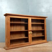 Narrow showcase in chestnut and exotic wood of the twentieth circa 1900