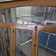 4 old solid oak windows from the early 20th century