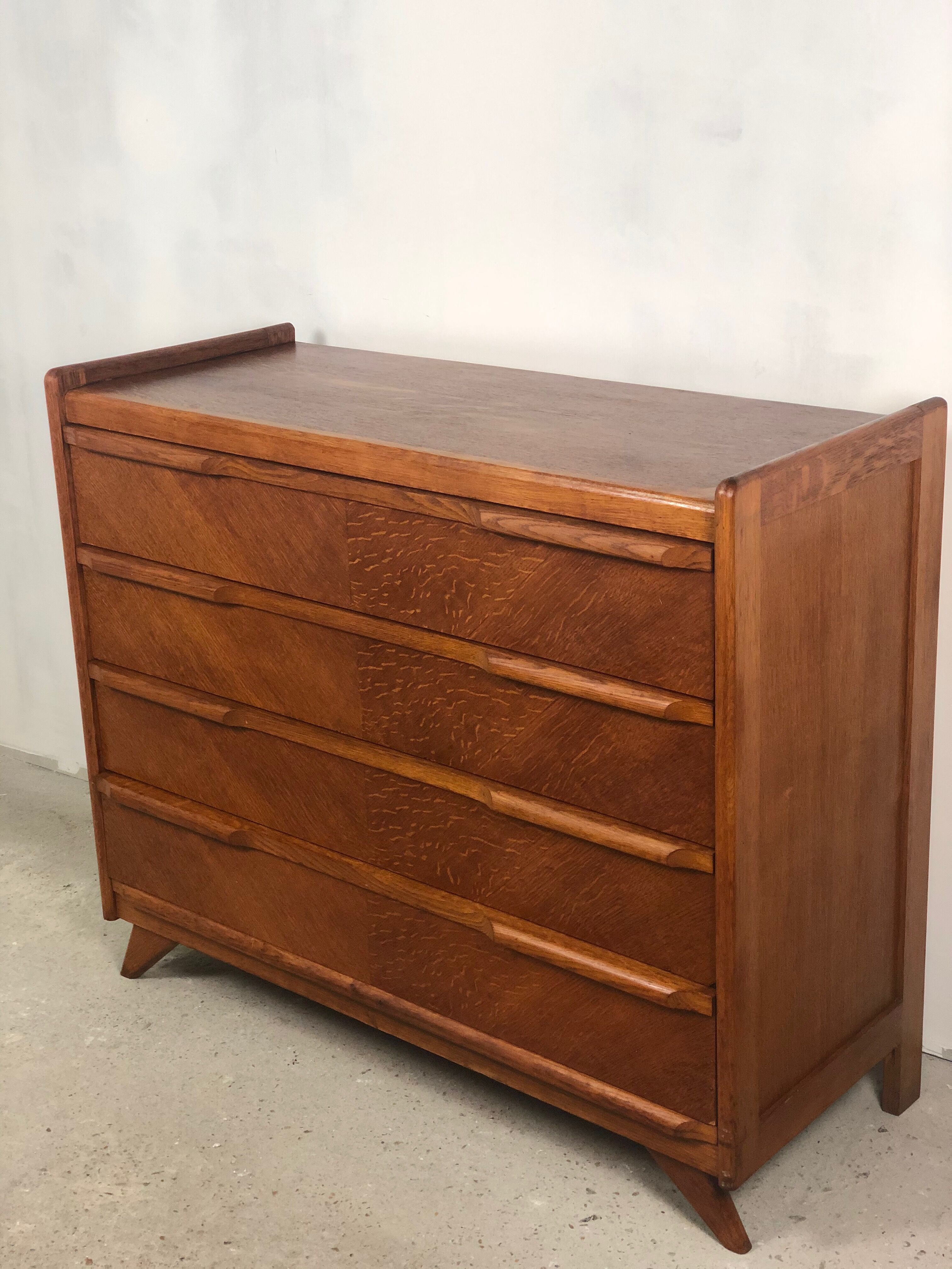 Commode scandinave vintage en teck et placage