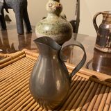 Pewter jug signed Jean Despres