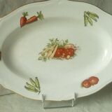 Plat creux et ovale en faience decor legumes 4 saisons