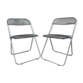 Pair of chairs folded by company