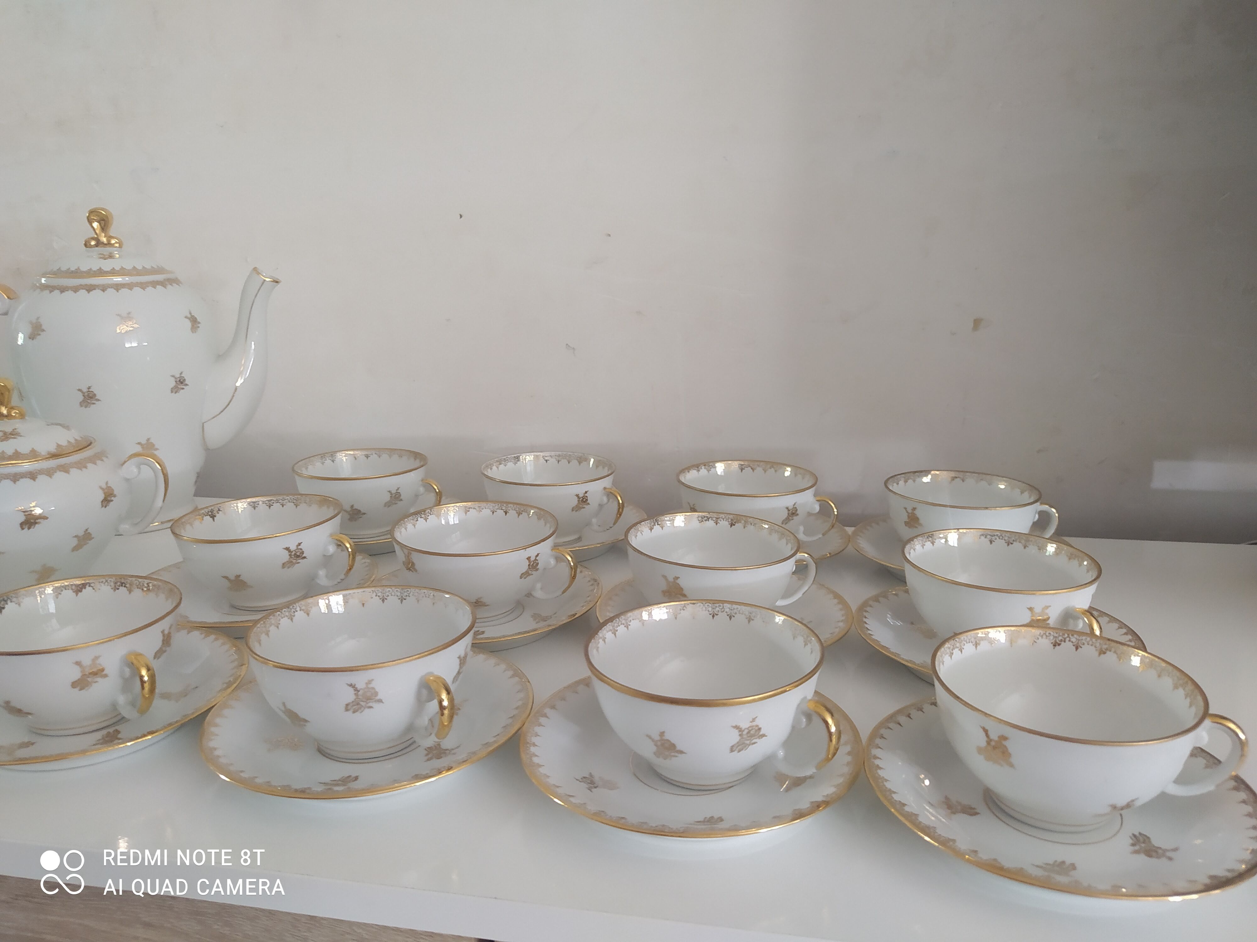 Full coffee service in Limoges porcelain