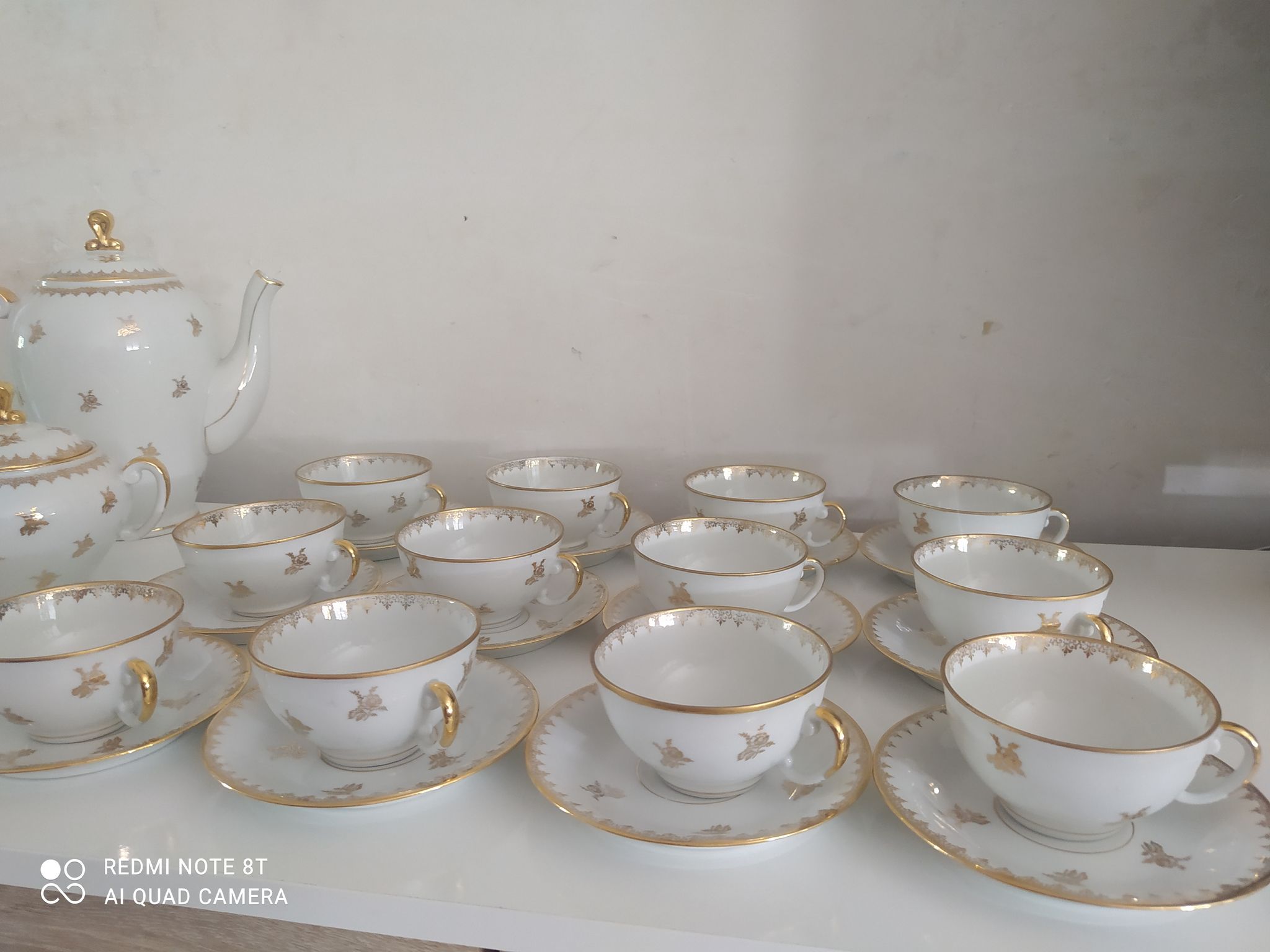 Full coffee service in Limoges porcelain