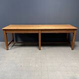 Large antique drapery fabric table