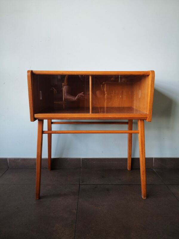 Meuble télé/radio vintage, tchèque (Opp. Hodonin)