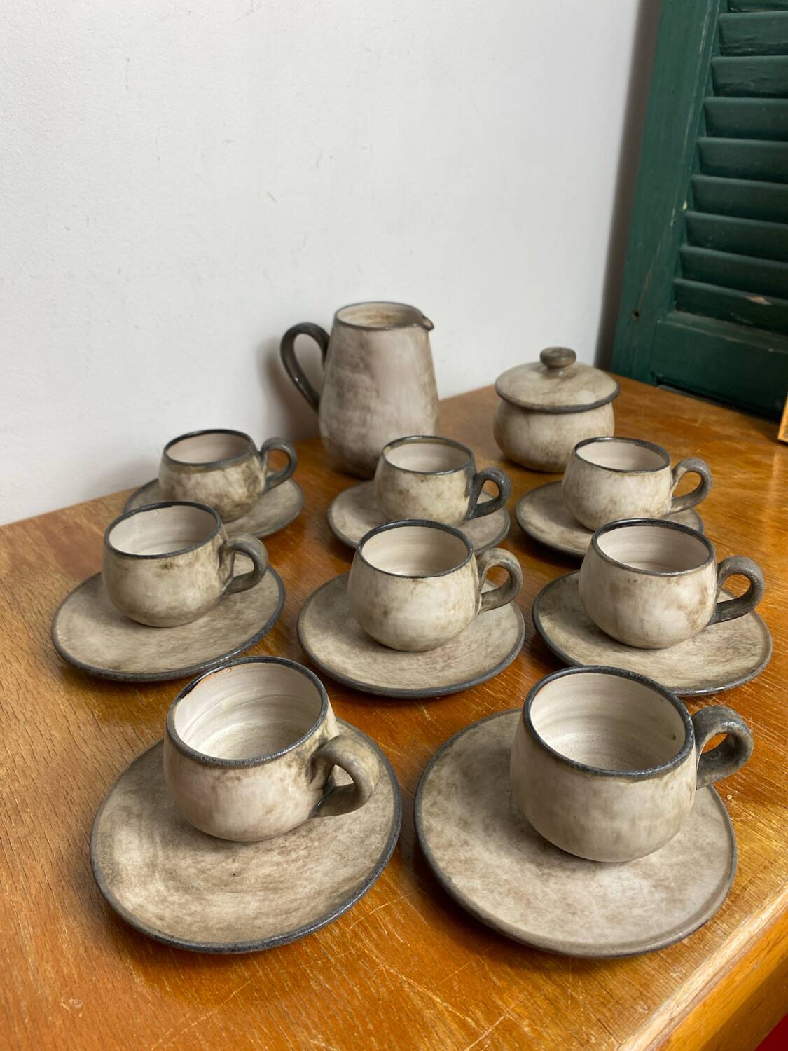Coffee service, ceramic, Félix Céram, Vallauris