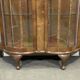 English walnut display cabinet, 1950s