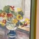 Swedish Oil on Panel "Flower Vase" by Sven Oswaldsson 47, Signed, Framed 44×49cm