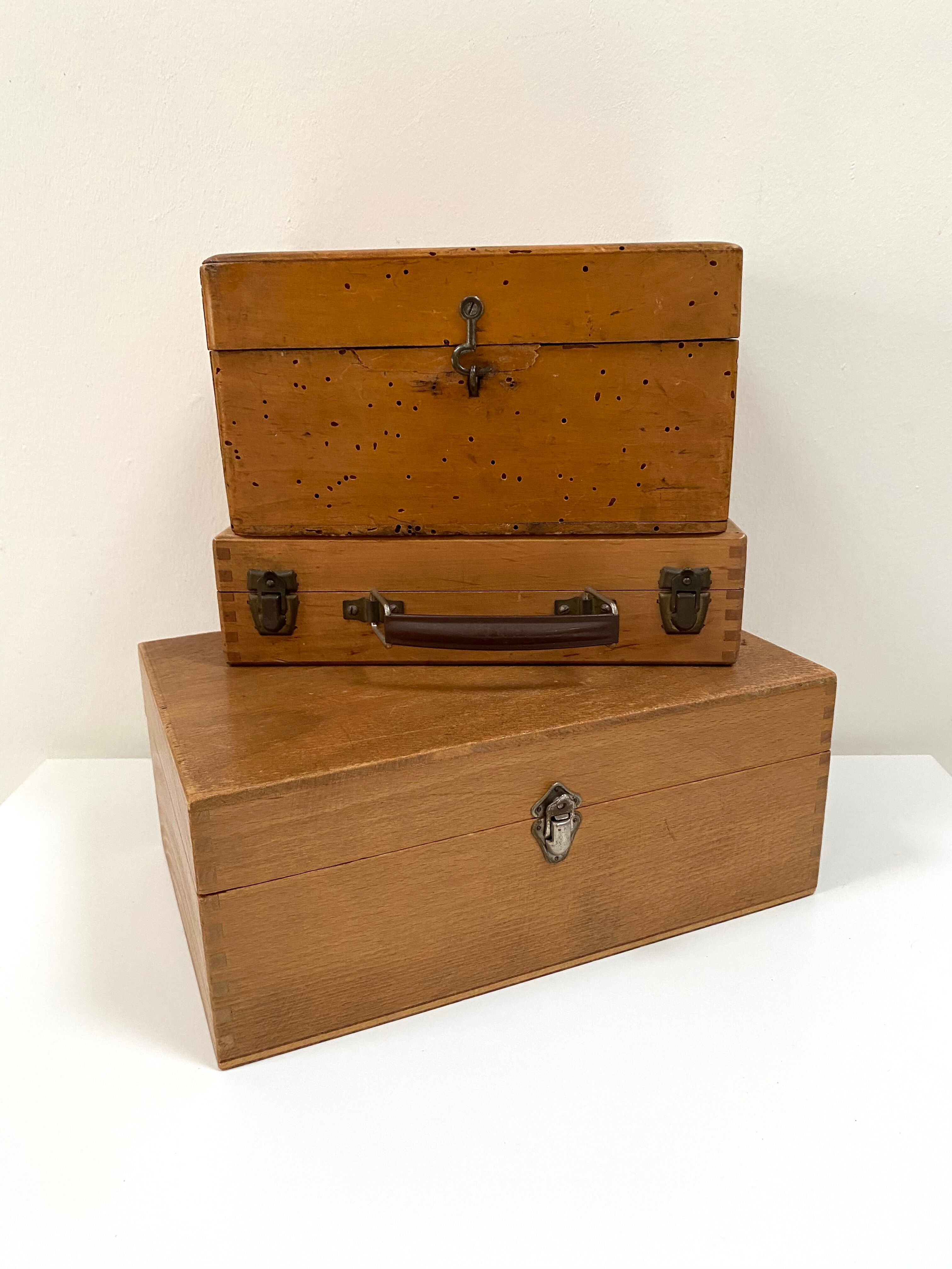 Old wooden box from the 70s