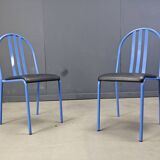 Set of Nr 222 chairs by Robert Mallet-Stevens, 1980s, Set of 7