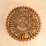 Pouf / ottoman in rattan designed by Franco Albini