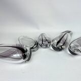 Midcentury collection of art glass vases by Vicke Lindstrand for Kosta Sweden.