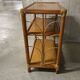 Wood and rattan shelf, 1960s