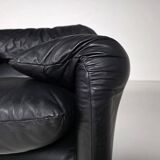 3-seater leather sofa by Vico Magistretti for Cassina, 1970.