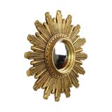 Small Sun Mirror Sunburst Mirror Gold Convex 24cm