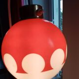 Lampadaire vintage à boules en opaline bi-colore
