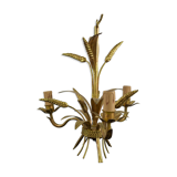 3-branched vintage golden wheat chandelier
