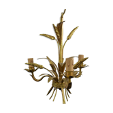 3-branched vintage golden wheat chandelier