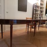 Louis XVI oval table in mahogany, 2 extensions