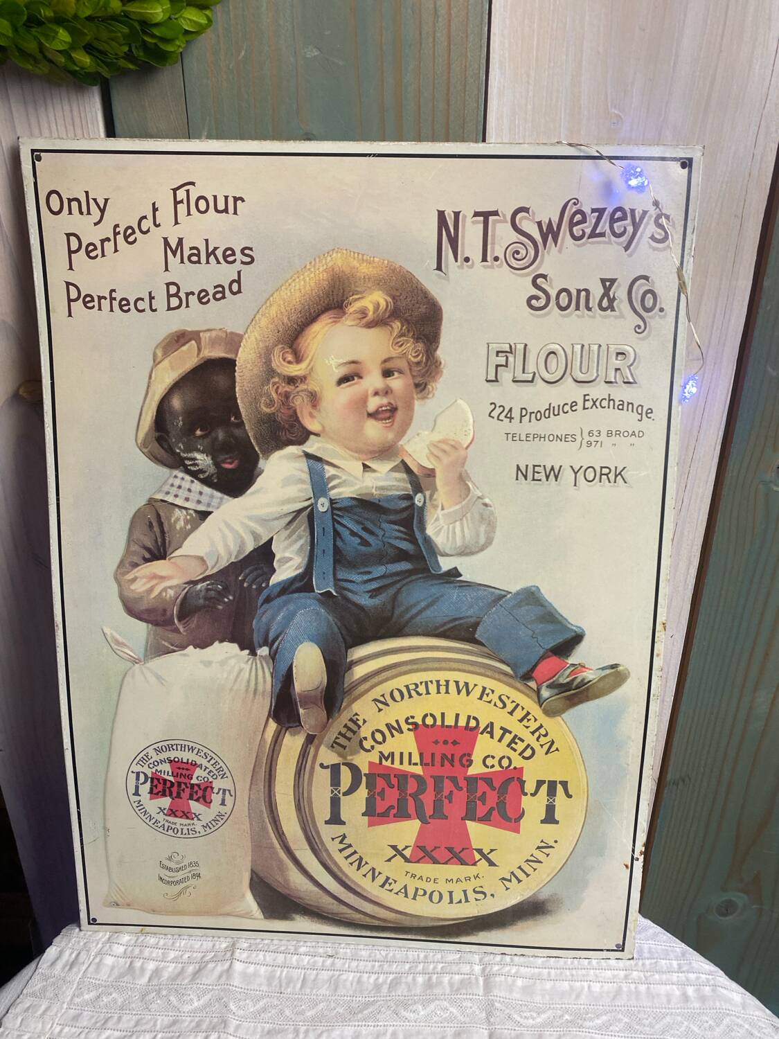 American vintage tin sign