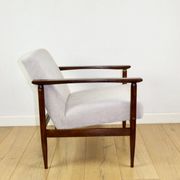 Fauteuil vintage Loft années 1970 marron clair - gris clair