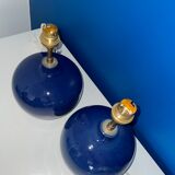Set of 2 feet of midnight blue ceramic lamp