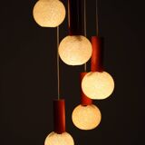 1970s Cascade Chandelier with Plastic Shades, Czechoslovakia