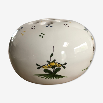 Vase pique fleurs en porcelaine peint à la main