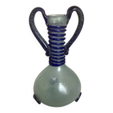 Vase with handles Scavo blue