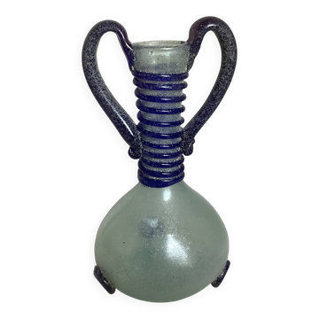 Vase with handles Scavo blue